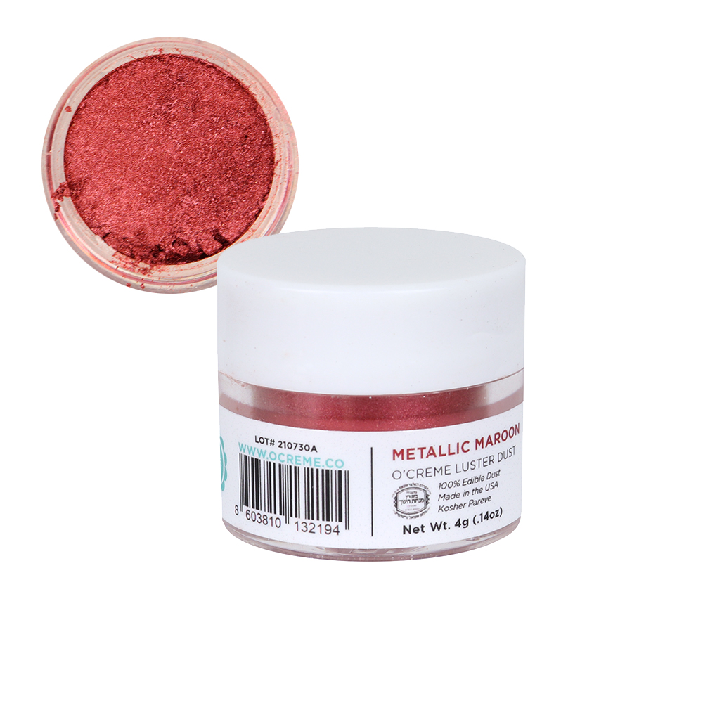 O'Creme Metallic Maroon Luster Dust, 4 gr.