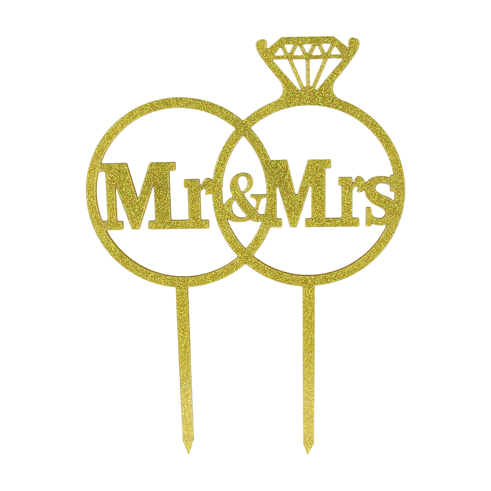 O'Creme 'Mr. & Mrs.' in Ring Cake Topper