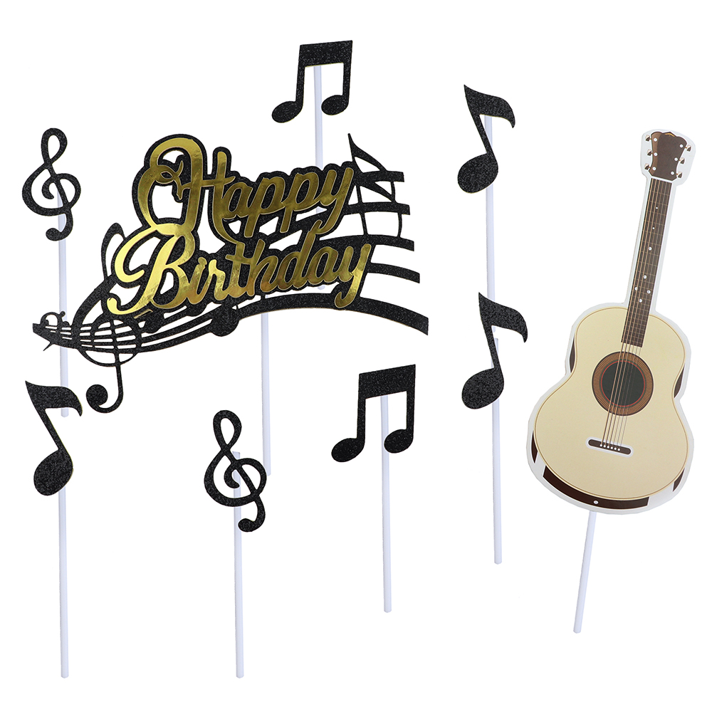 O'Creme Musical 'Happy Birthday' Cake Toppers, Set of 9