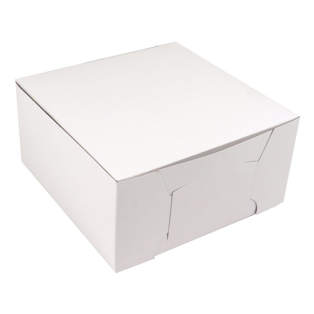 O'Creme One Piece White Cake Box, 16" x 16" x 5" - Pack of 5