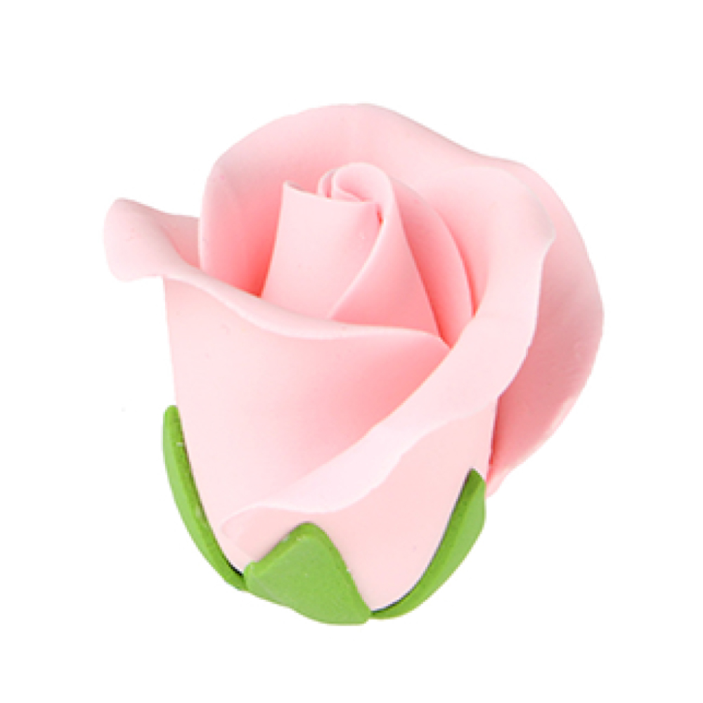 O'Creme Pink Garden Rose Gumpaste Flowers, Set of 12