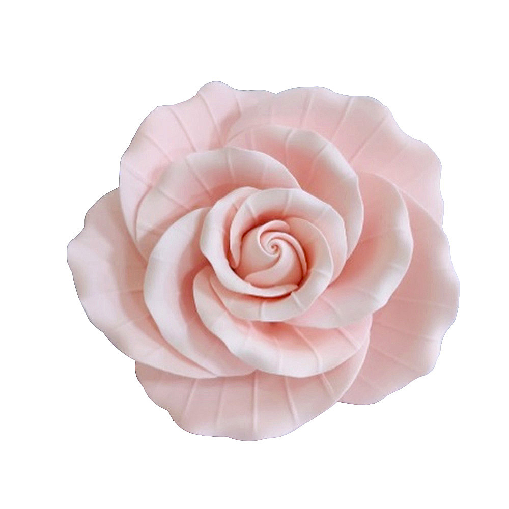 O'Creme Pink Garden Rose Gumpaste Flowers, Set of 3