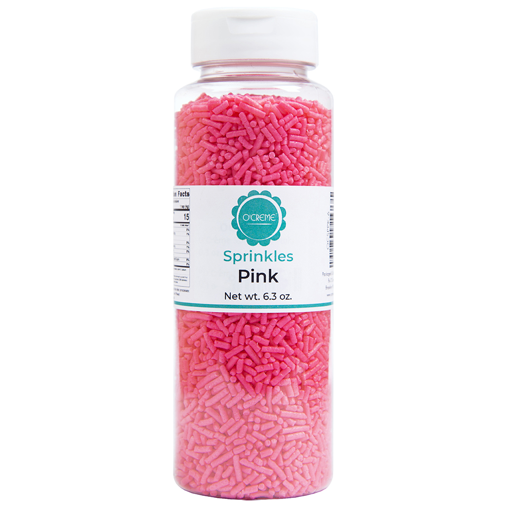 O'Creme Pink Sprinkles, 6.3 oz.