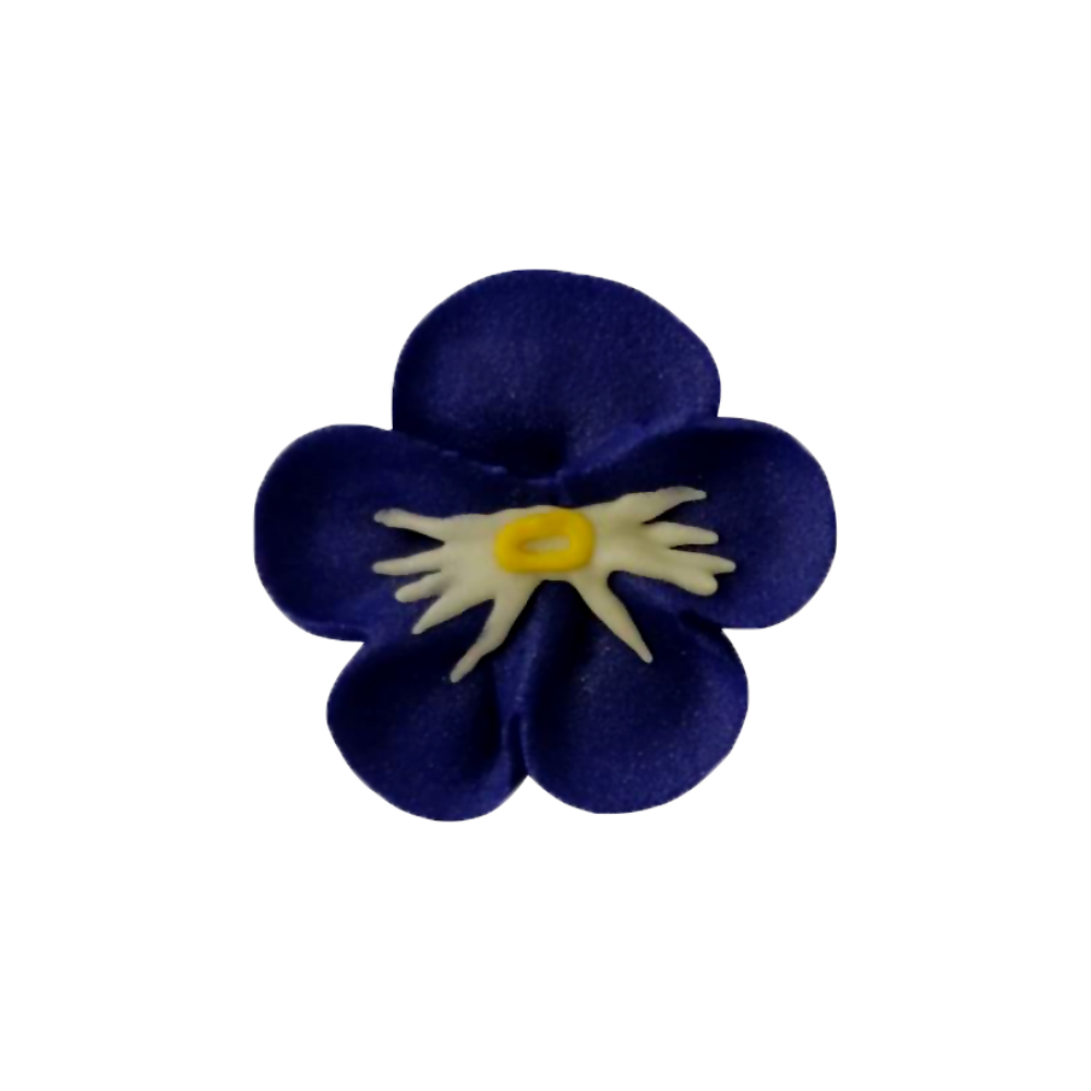O'Creme Purple Pansy Royal Icing Flowers, Set of 16