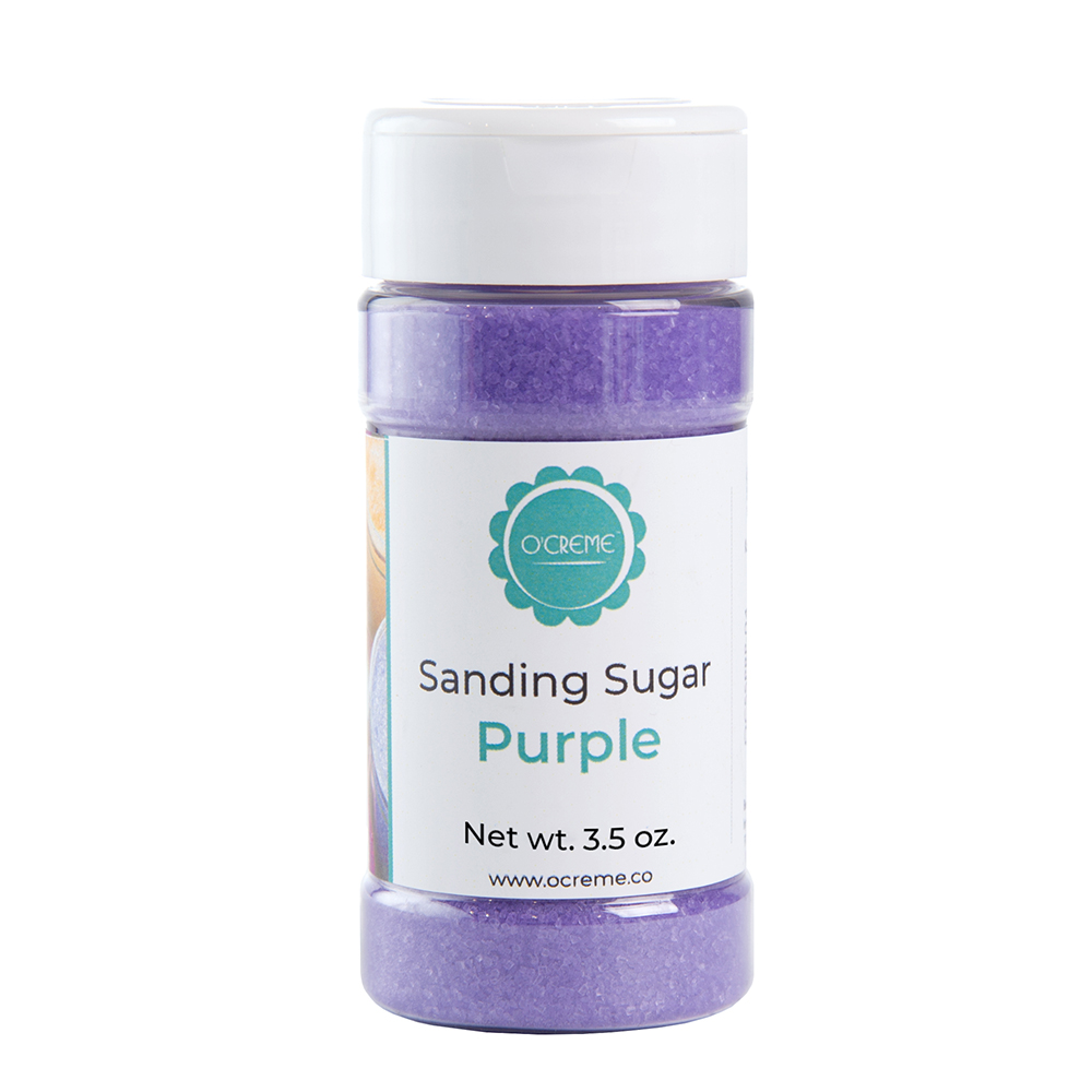 O'Creme Purple Sanding Sugar, 3.5 oz.