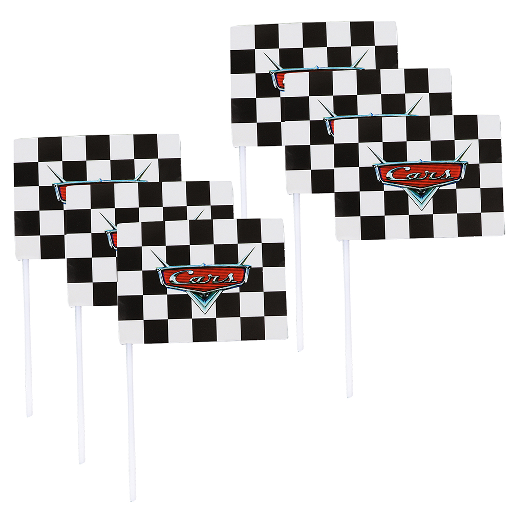 O'Creme Racing Car Cake Toppers, Pack of 6