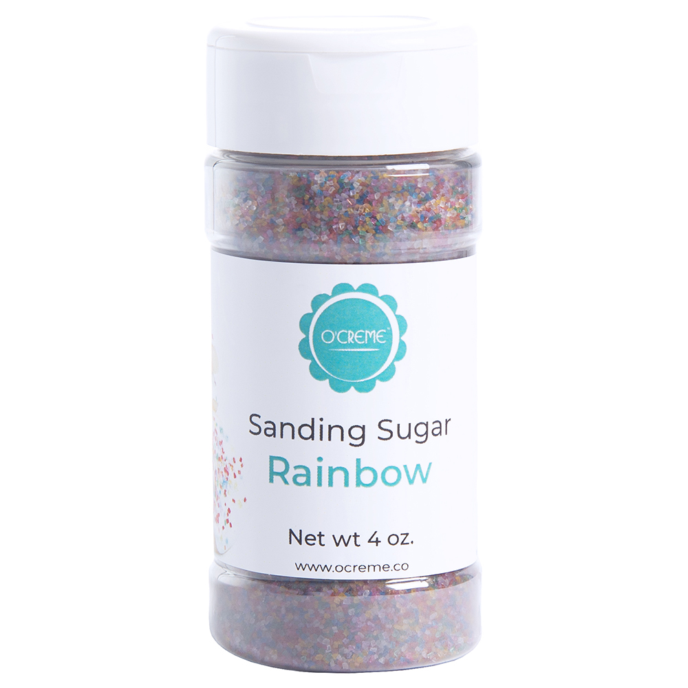 O'Creme Rainbow Sanding Sugar, 3.5 oz.