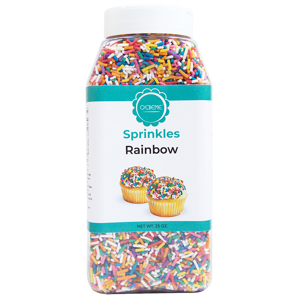 O'Creme Rainbow Sprinkles, 25 oz.