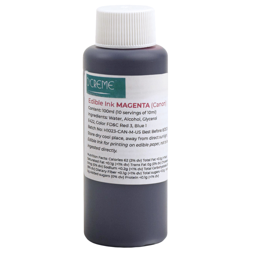 O'Creme Red Edible Ink Cartridge Refill, 100ml