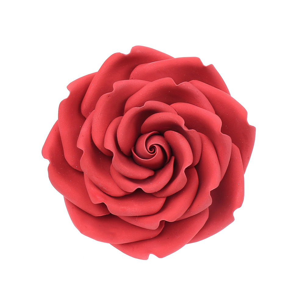 O'Creme Red Rebecca Rose Gumpaste Flowers - Set of 3