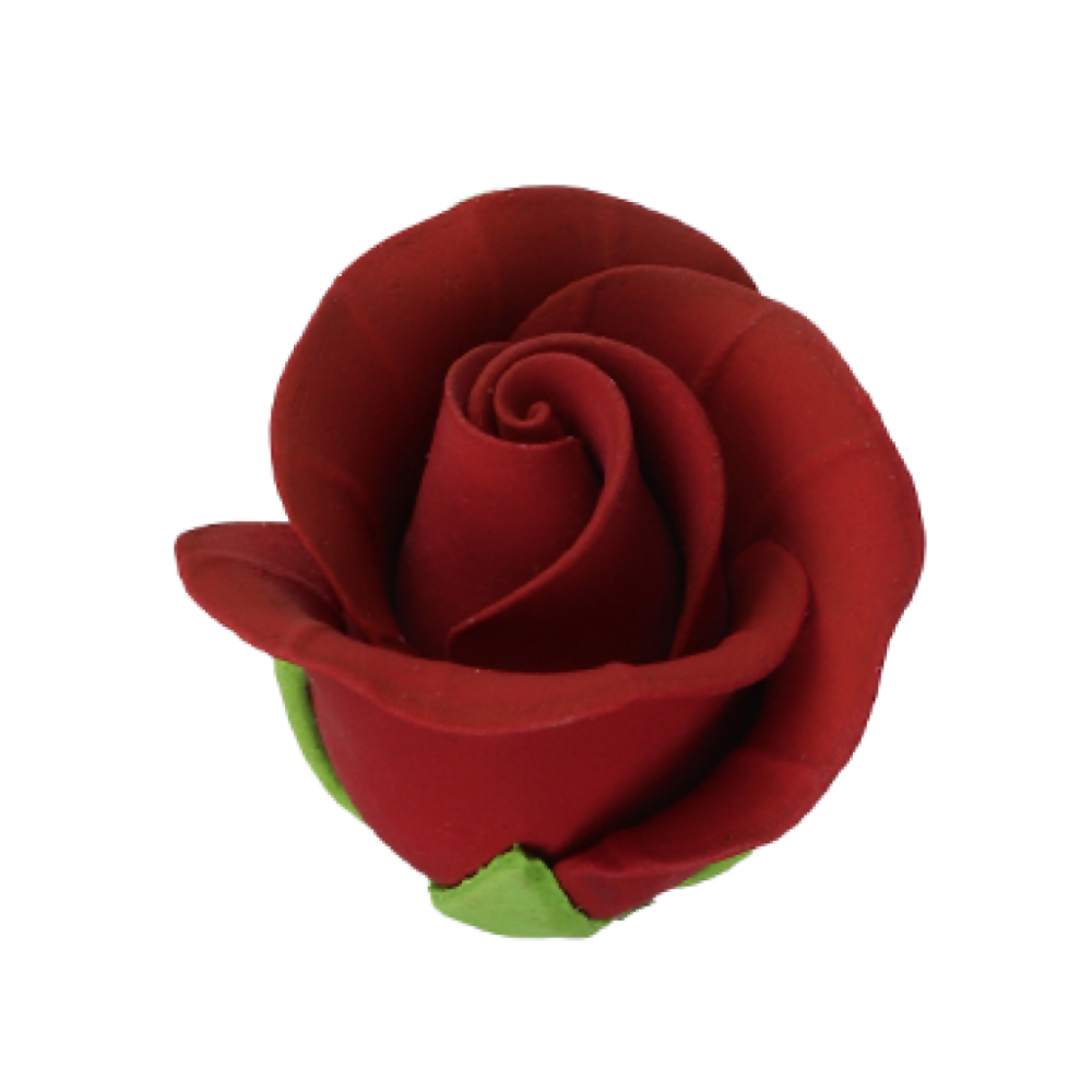 O'Creme Red Garden Rose Gumpaste Flowers, Set of 12