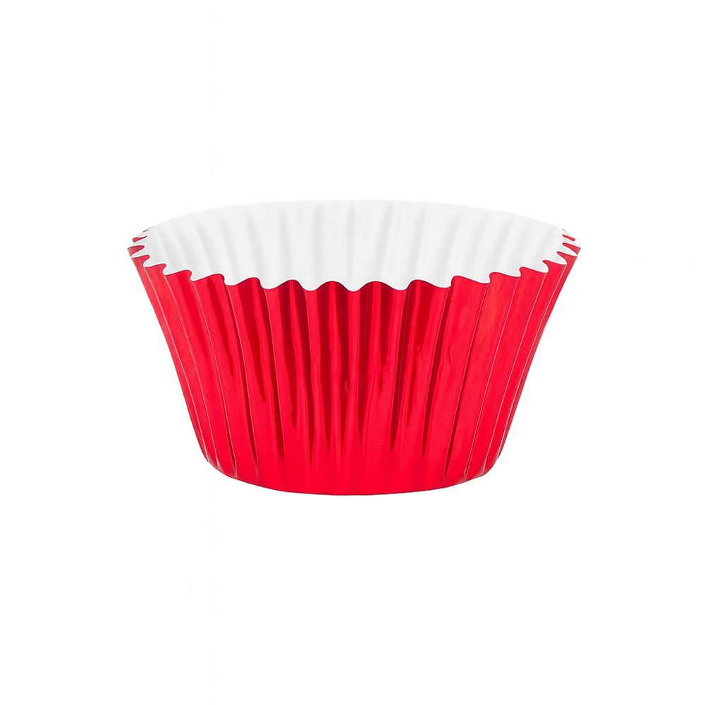 O'Creme Red Mini Foil Cupcake Liners, 1.25" Diameter - Pack of 500
