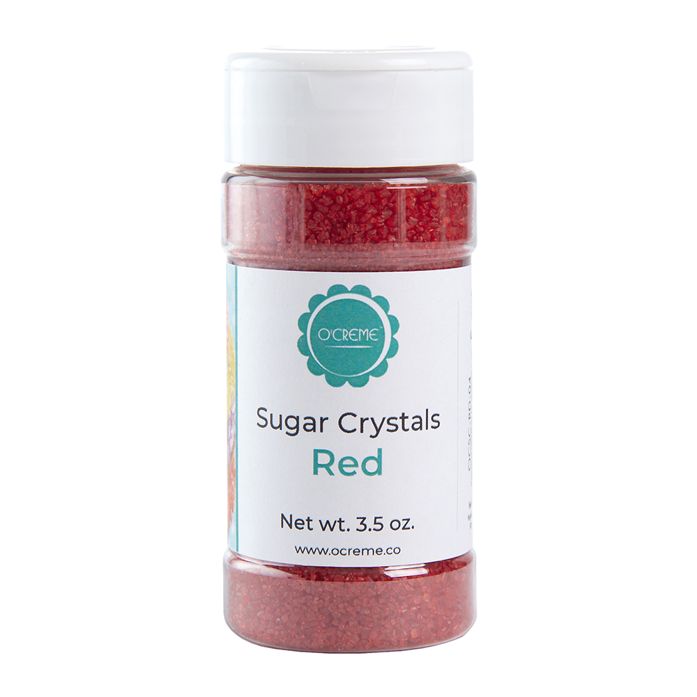 O'Creme Red Sugar Crystals, 3.5 oz.