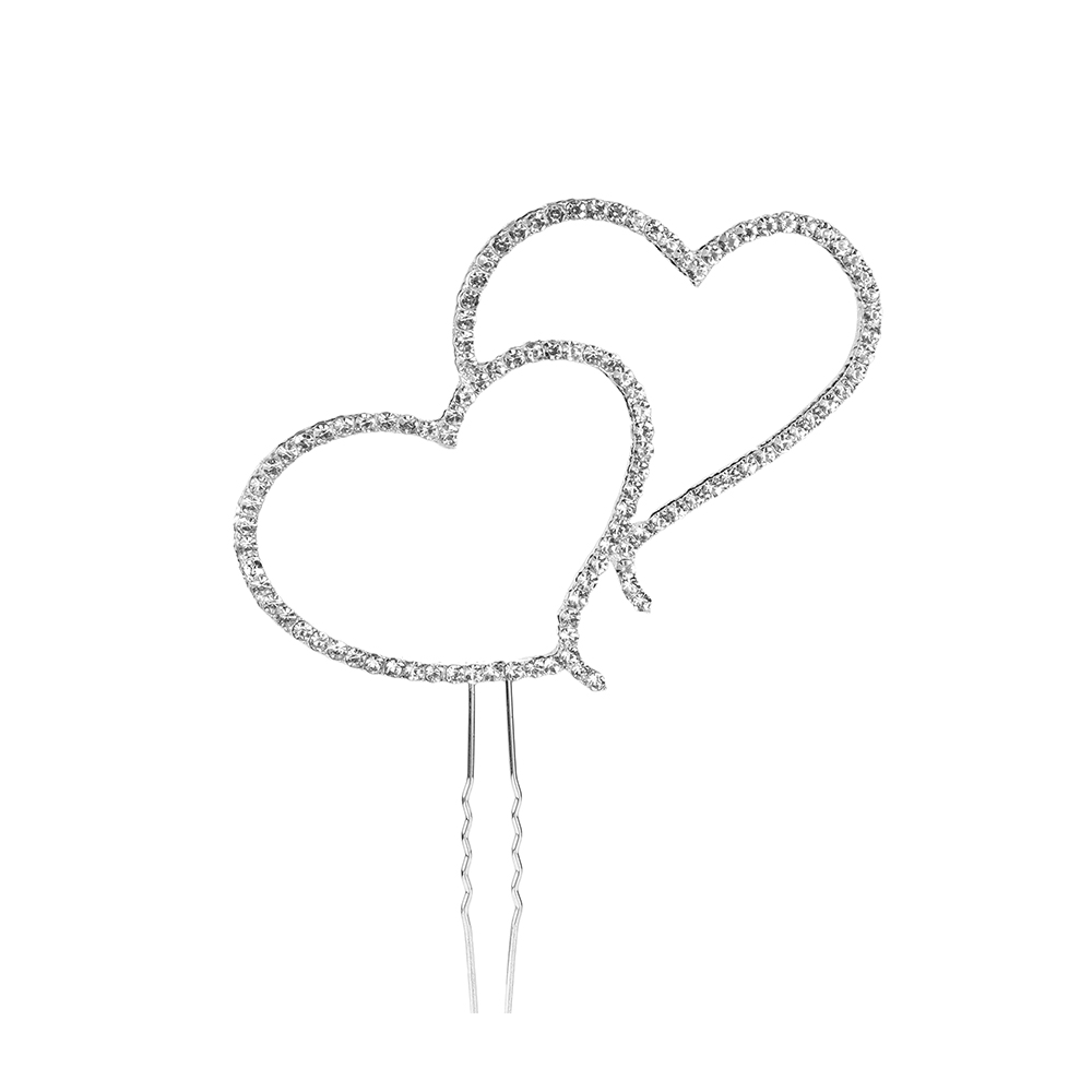 O'Creme Rhinestone 'Hearts' Cake Topper