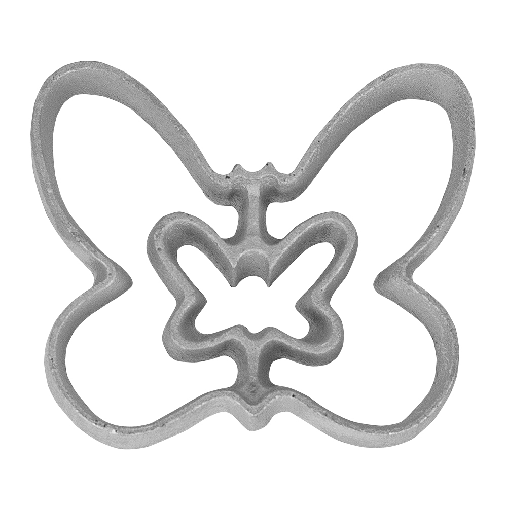 O'creme Rosette-Iron Mold, Cast Aluminum 2 in 1 Butterfly Shape