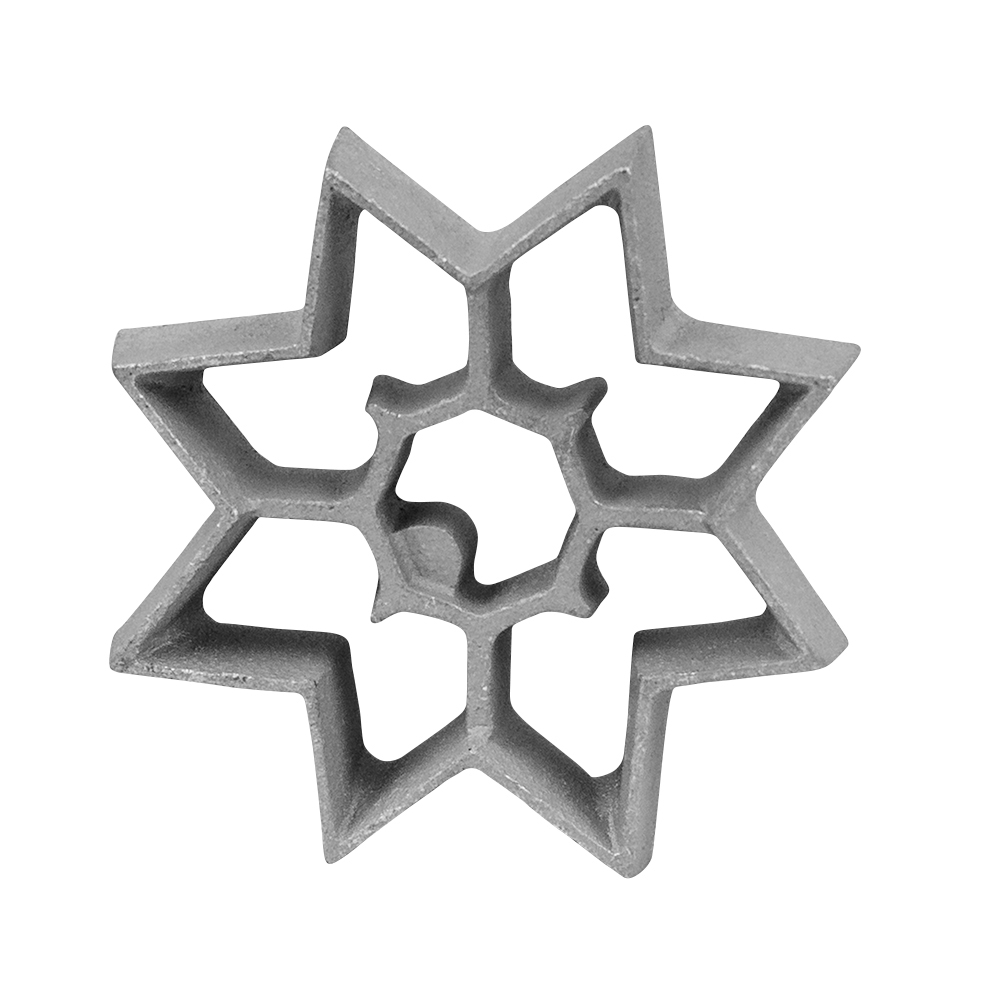 O'Creme Rosette-Iron Mold, Cast Aluminum Eight Pointed Star