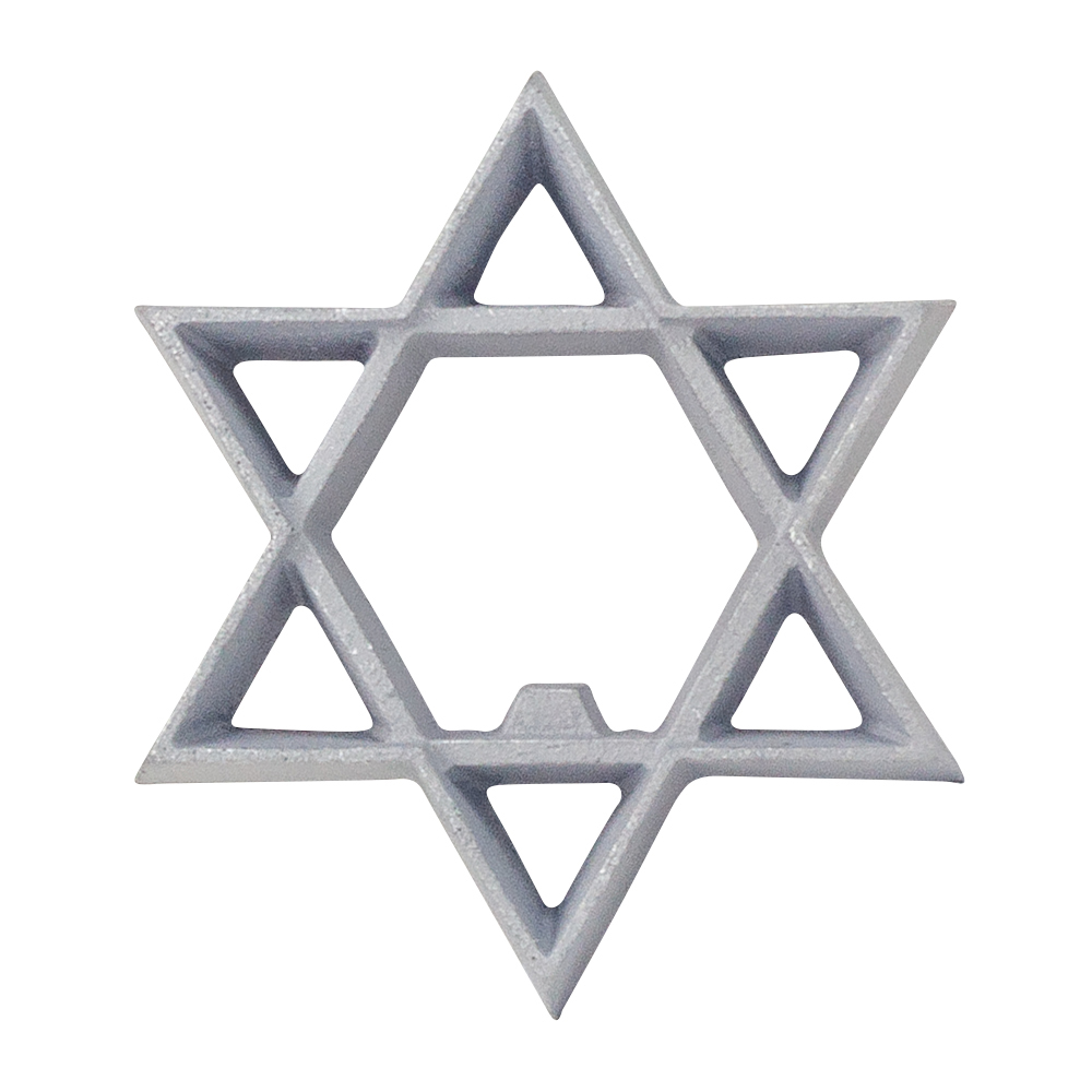 O'Creme Rosette-Iron Mold, Cast Aluminum Star of David