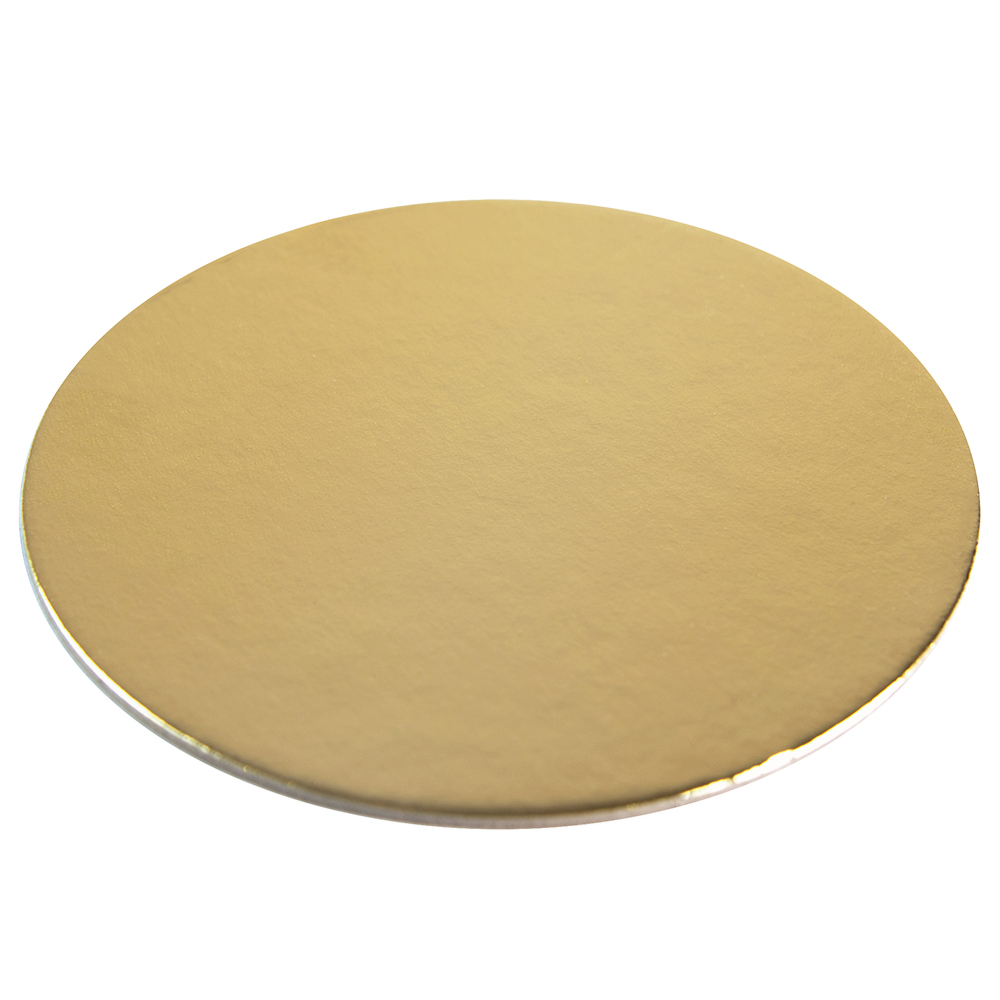 O'Creme Round Gold Mini Board, 4" - Pack of 100
