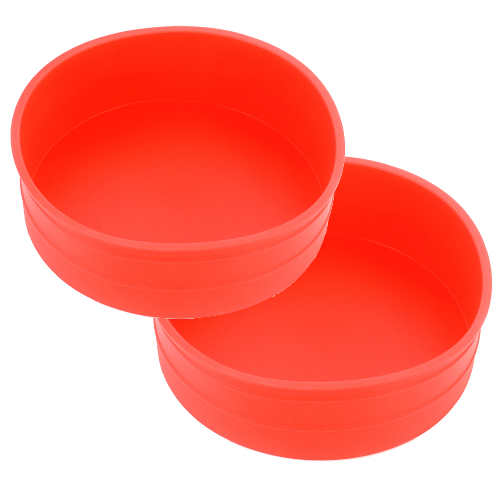 O'Creme Round Silicone Cake Pans Set, 10" and 12"