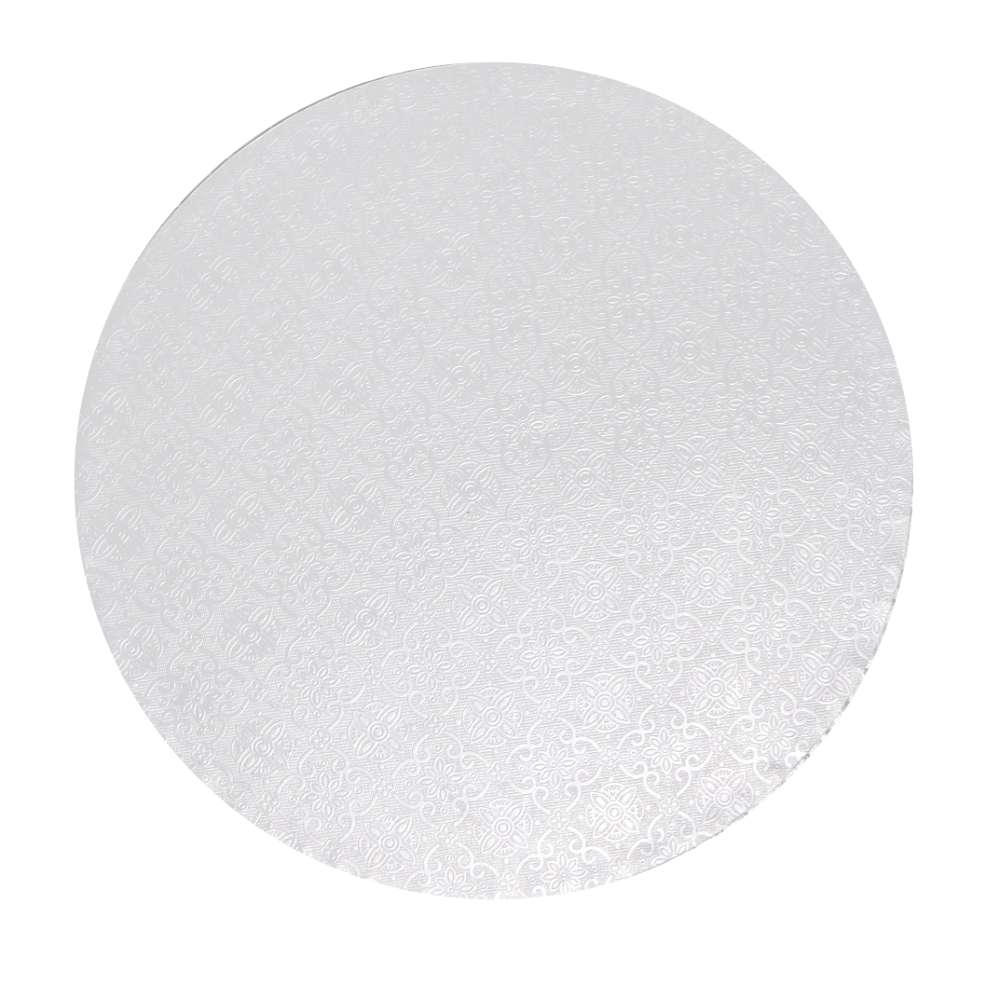 O'Creme Round White Cake Drum Board, 20" x 1/2" High, Pack of 5