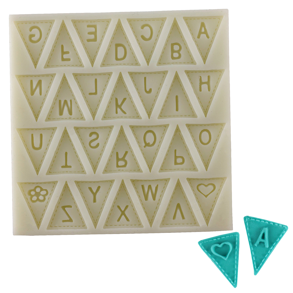 O'Creme Silicone Alphabet Triangle Fondant Mold