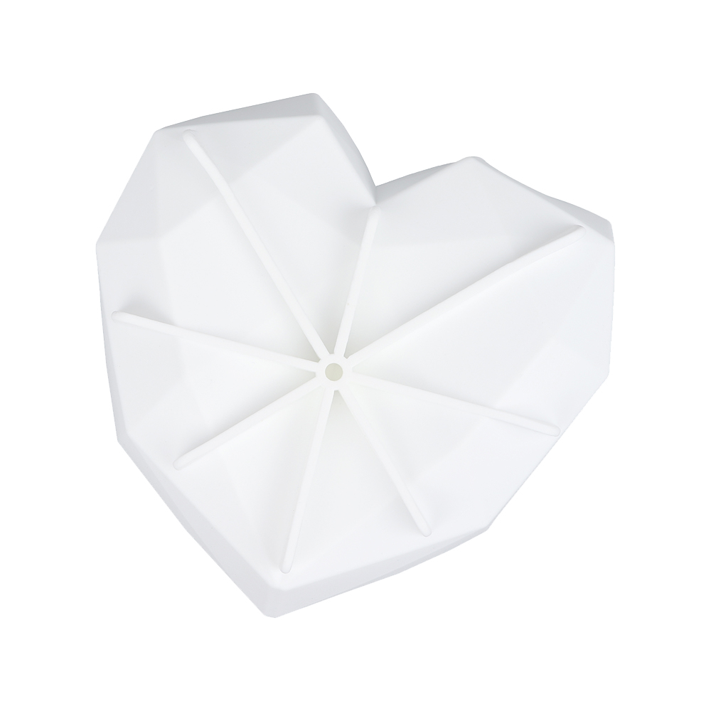 O'Creme Silicone Beveled Heart Baking & Freezing Mold