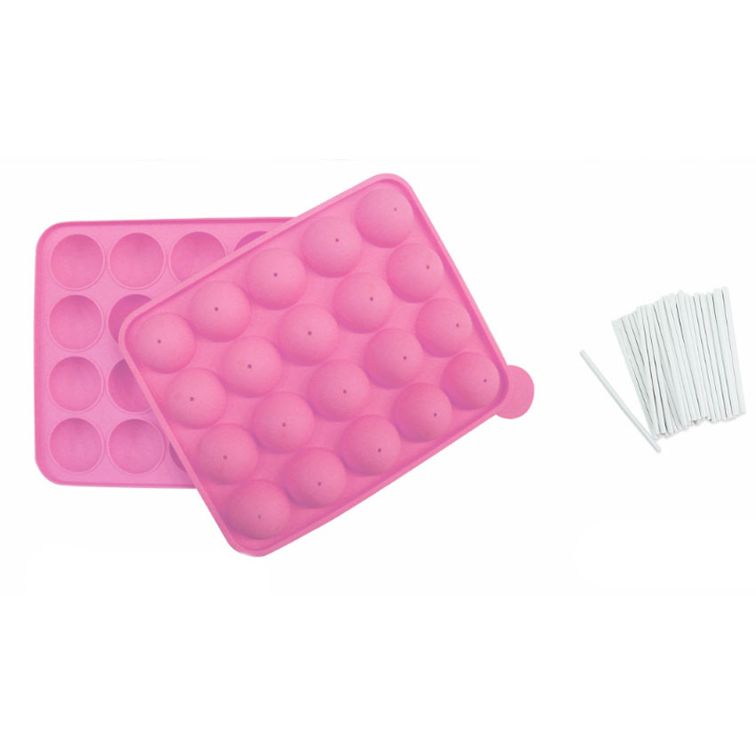 O'Creme Silicone Cake Pop Mold, 20 Cavities