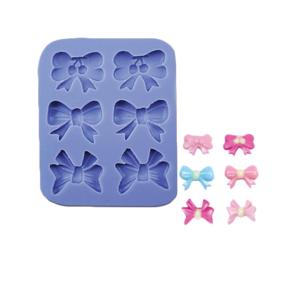 O'Creme Silicone Fondant Bow Mold, 6 cavities