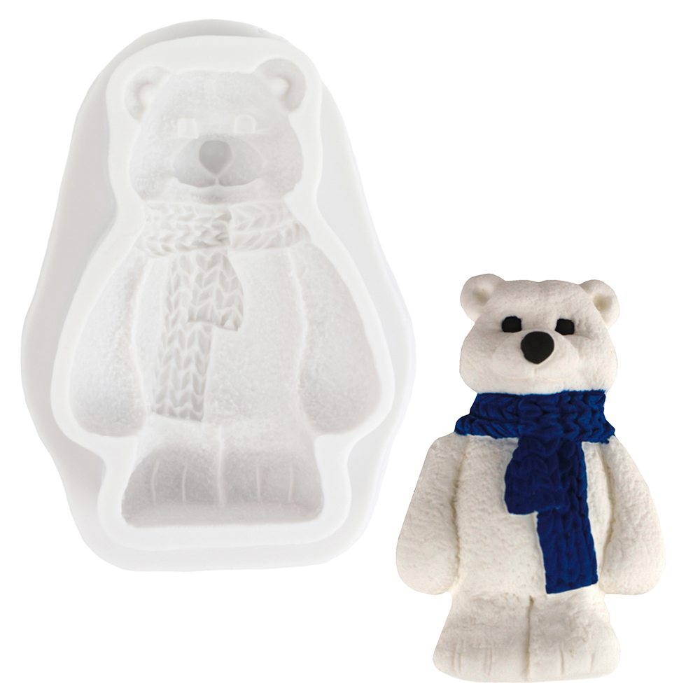 O'Creme Silicone Winter Teddy Bear Fondant Mold