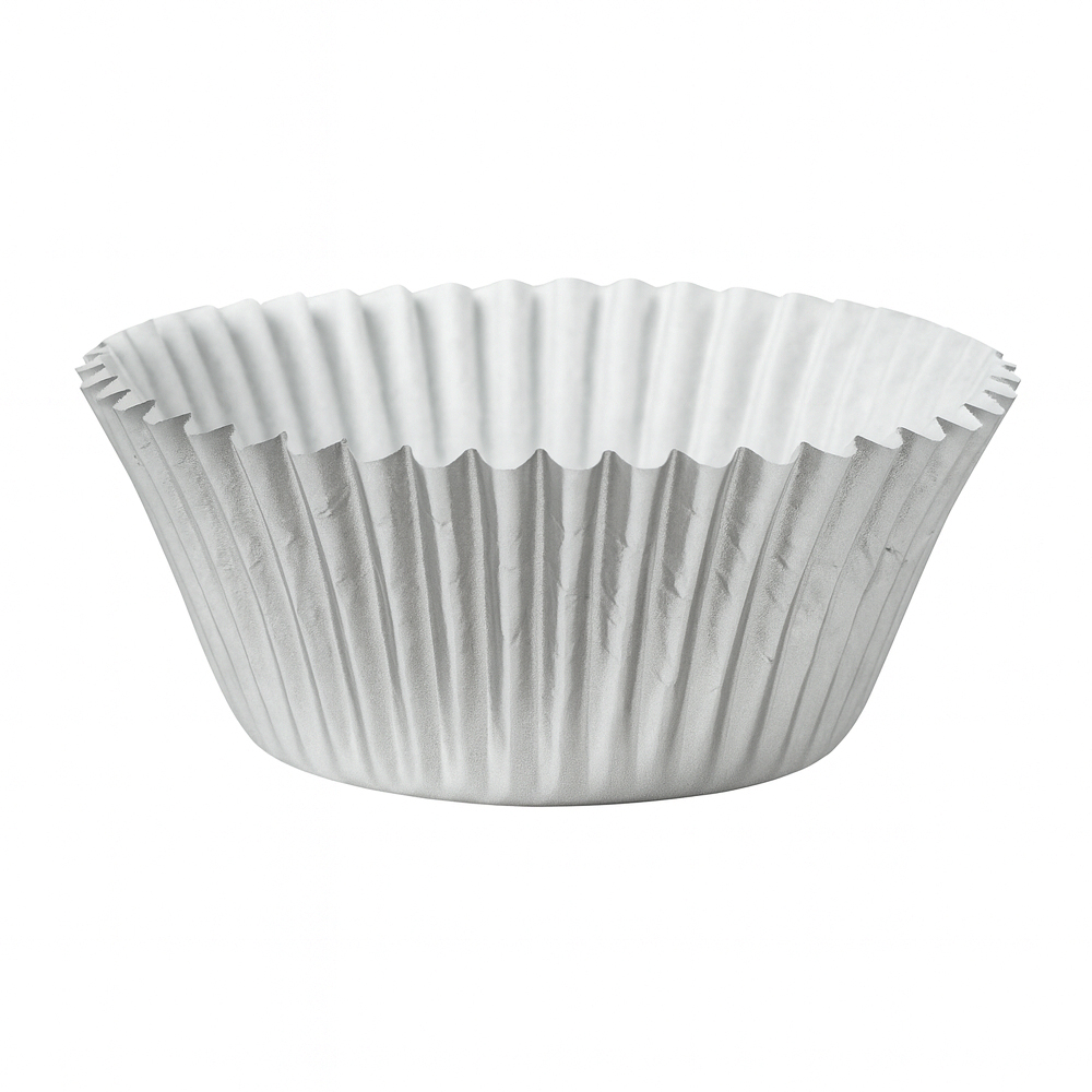 O'Creme Silver Foil Cupcake Liners, 2" Diameter - Pack of 500