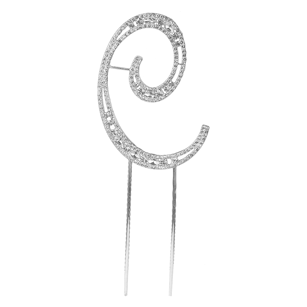 O'Creme Silver Rhinestone 'Letter C' Cake Topper