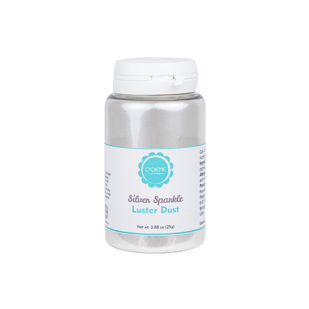O'Creme Silver Sparkle Luster Dust, 25 grams