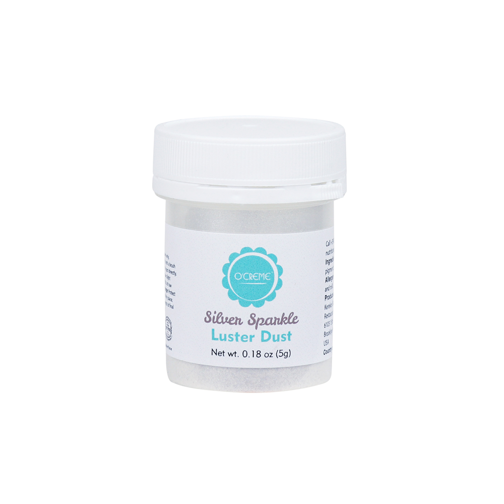 O'Creme Silver Sparkle Luster Dust, grams