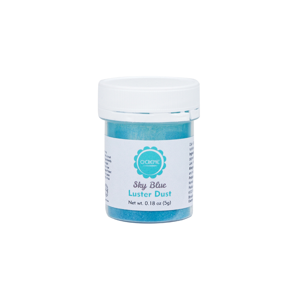 O'Creme Sky Blue Luster Dust, 5 grams