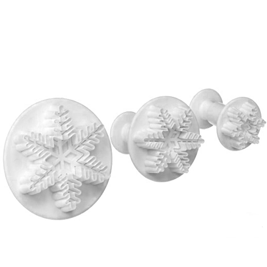 O'Creme Snowflake Plunger Cutter, Set of 3