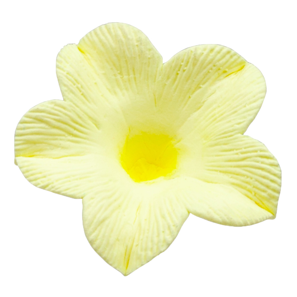 O'Creme Soft Yellow Petunia Gumpaste Flowers, Pack of 6