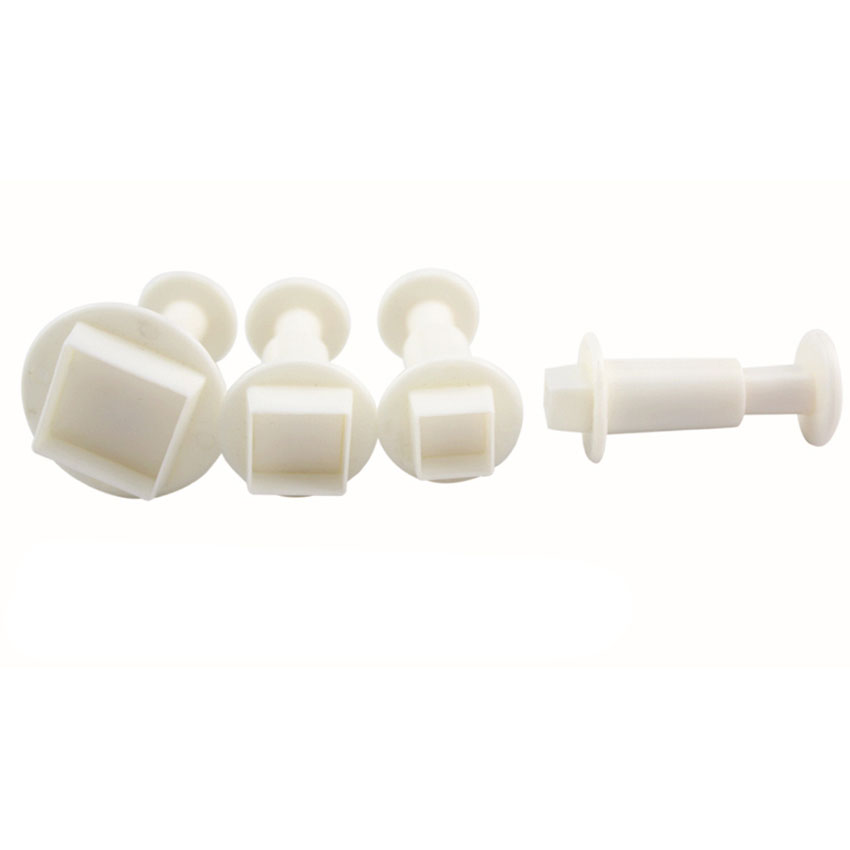O'Creme Square Plunger Cutter, Set of 4
