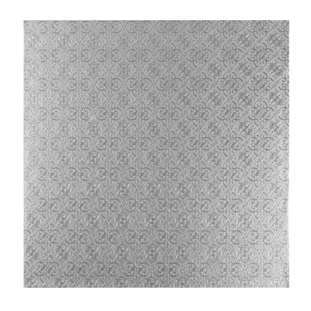 O'Creme Square Silver Cake Drum Board, 20" x 1/2" - Pack of 5