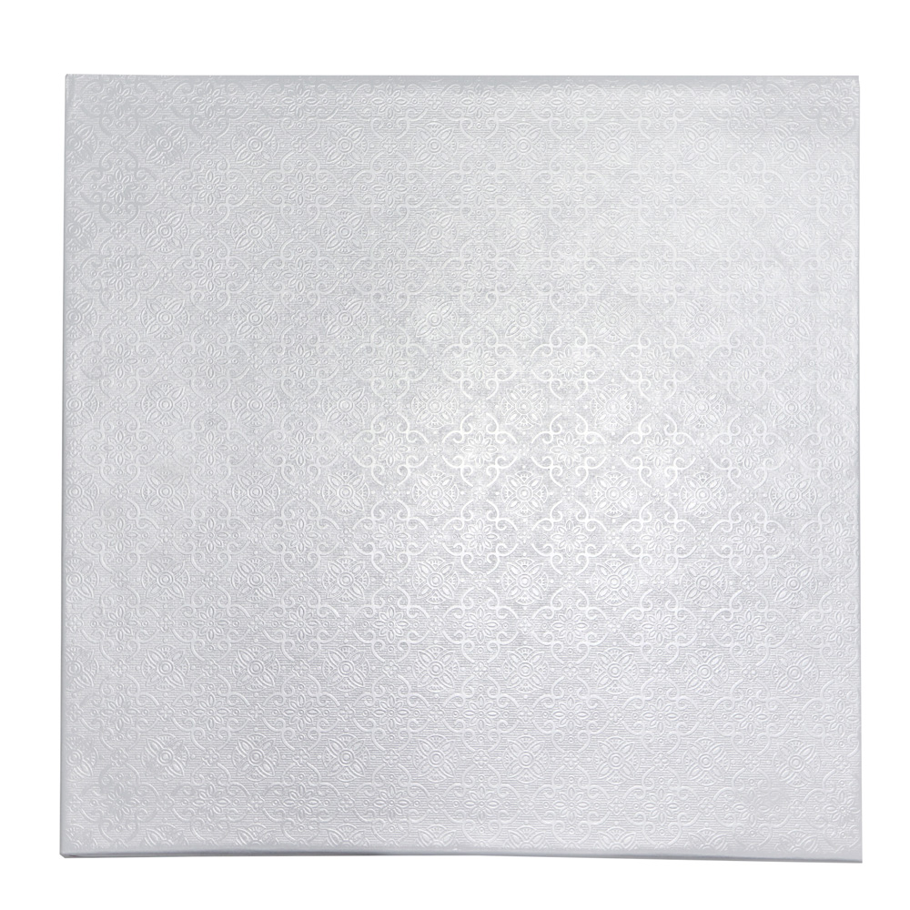 O'Creme Square White Cake Drum Board, 12" x 1/2" Thick, Pack of 5