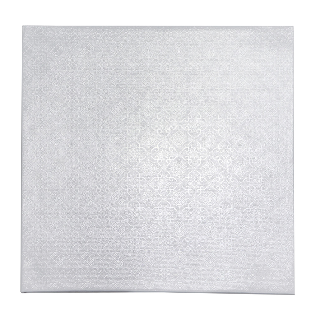 O'Creme Square White Cake Drum Board, 18" x 1/2" Thick, Pack of 5