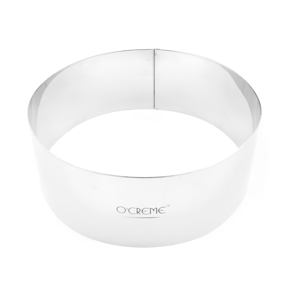 O'Creme Stainless Steel Round Cake Ring, 10" x 3" High