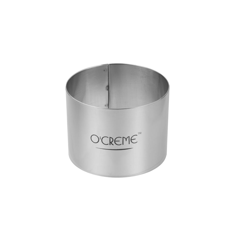 O'Creme Stainless Steel Round Cake Ring, 3" x 2-1/2" High 