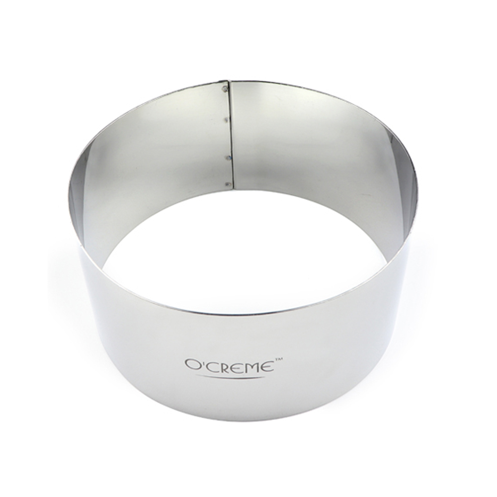 O'Creme Stainless Steel Round Cake Ring, 4" x 3" High
