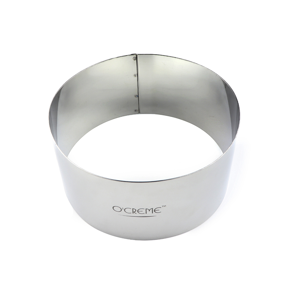 O'Creme Stainless Steel Round Cake Ring, 6" x 2-3/4" High