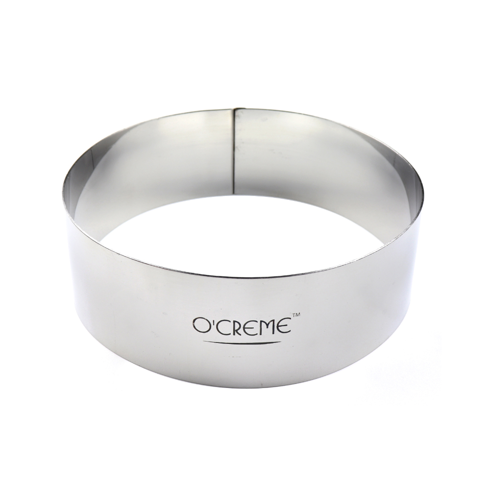 O'Creme Stainless Steel Round Cake Ring, 6" x 2" High