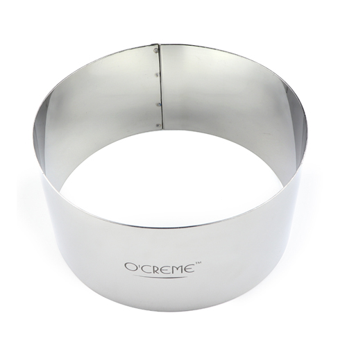 O'Creme Stainless Steel Round Cake Ring, 6" x 3" High