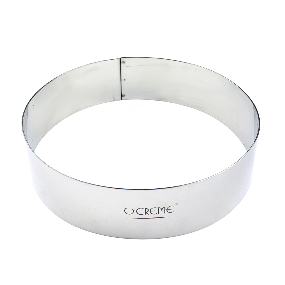 O'Creme Stainless Steel Round Cake Ring, 10" x 1-3/4" High