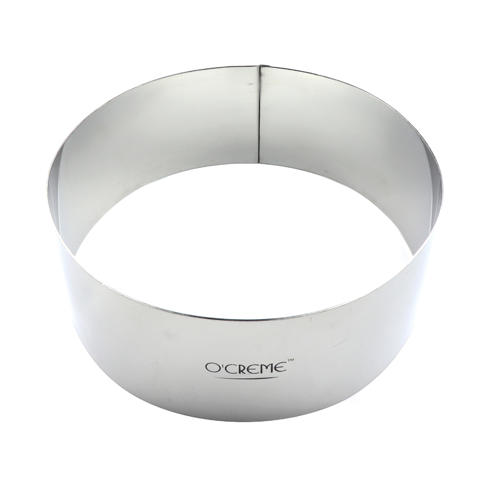 O'Creme Stainless Steel Round Cake Ring, 8" x 2-1/2" High