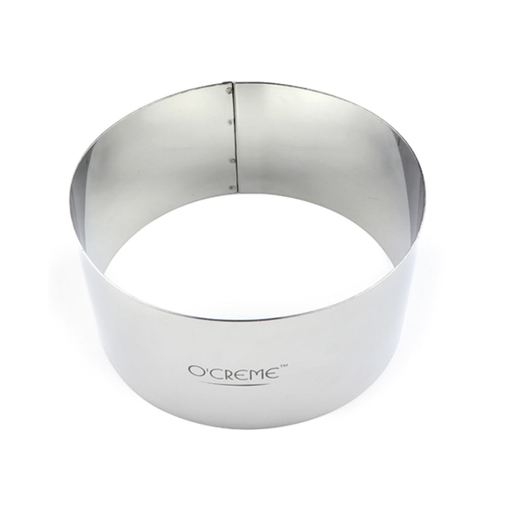 O'Creme Stainless Steel Round Cake Ring,  6" x 4" High