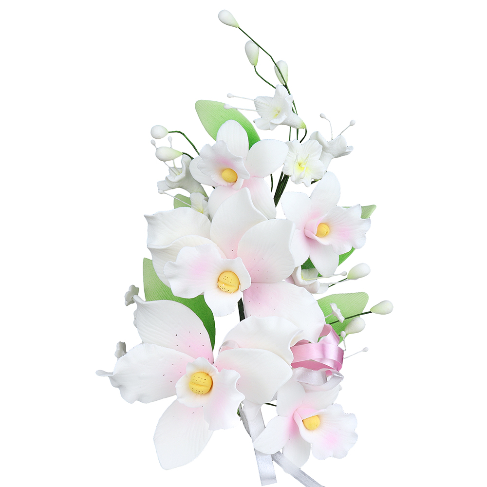 O'Creme Tropical Orchid Spray Gumpaste Flower 